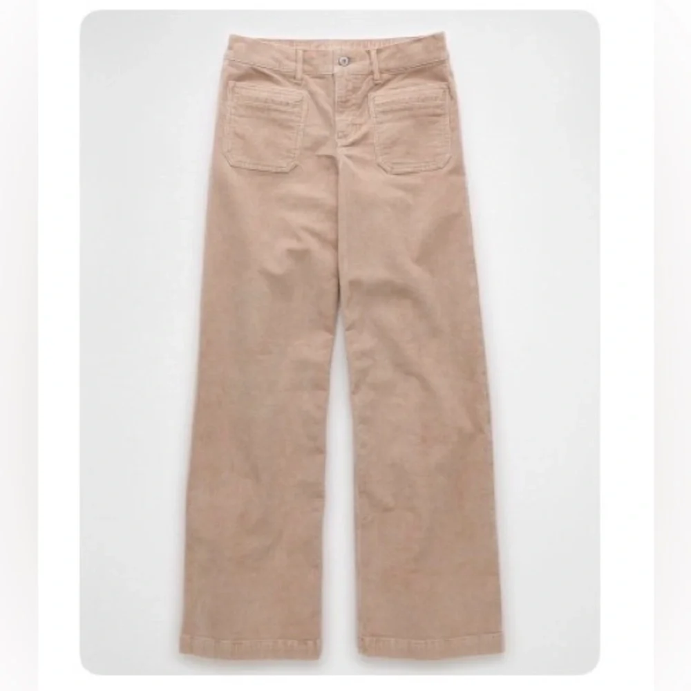 American Eagle Stretch Corduroy Low Rise Baggy Wide Leg Pants - Picture 2 of 12